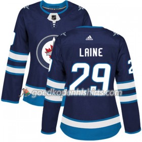 Winnipeg Jets Patrik Laine 29 Adidas 2017-2018 Navy Blauw Authentic Shirt - Dames